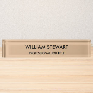 Porte-nom Pour Bureau Personnel professionnel minimaliste Russe