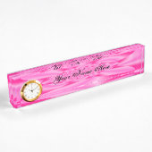 Porte-nom Pour Bureau Pétale de feuille rose