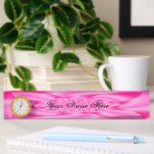 Porte-nom Pour Bureau Pétale de feuille rose