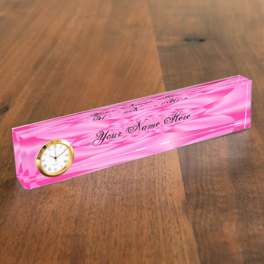 Porte-nom Pour Bureau Pétale de feuille rose (Taille)