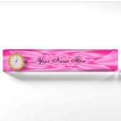 Porte-nom Pour Bureau Pétale de feuille rose (Devant)