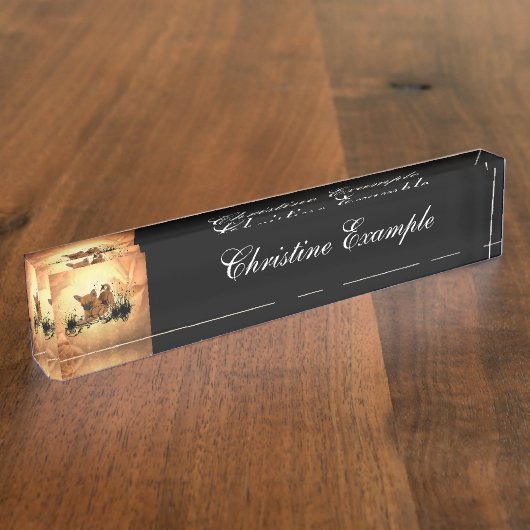 Porte-nom Pour Bureau Petit chiwawa mignon (Taille)