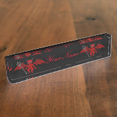 Porte-nom Pour Bureau Petit diable rouge Thunder_Cove (Taille)