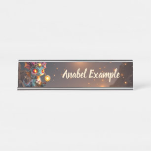 Porte-nom Pour Bureau Petit Dragon, Grande Énergie – L'Ember Clockling