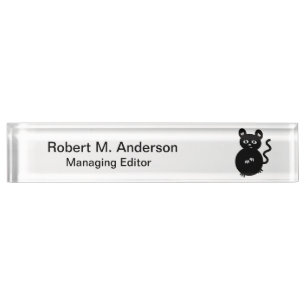 Porte-nom Pour Bureau Petite souris mignonne
