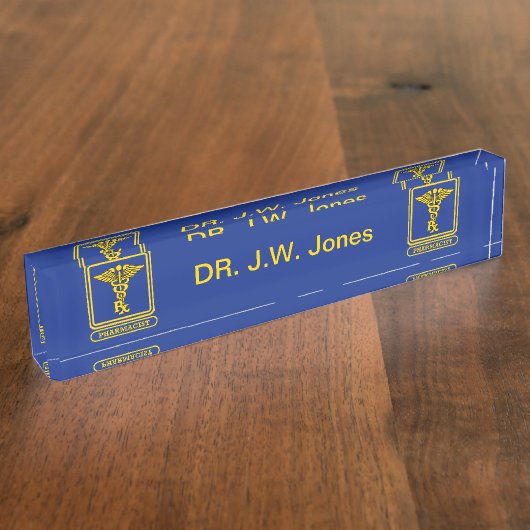 Porte-nom Pour Bureau Pharmacien (Taille)