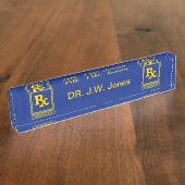 Porte-nom Pour Bureau Pharmacien RX (Taille)
