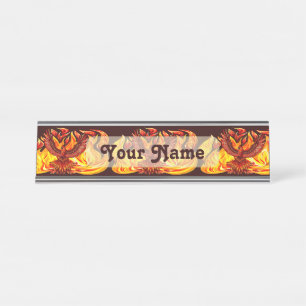 Porte-nom Pour Bureau Phoenix mythologique immortelle Créature