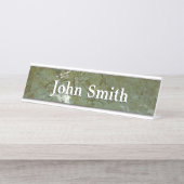 Porte-nom Pour Bureau Photo de la nature de dalles rocheuses couvertes d (Devant)