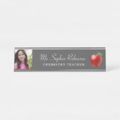 Porte-nom Pour Bureau Photo de l'enseignant personnalisé Moderne (Devant)