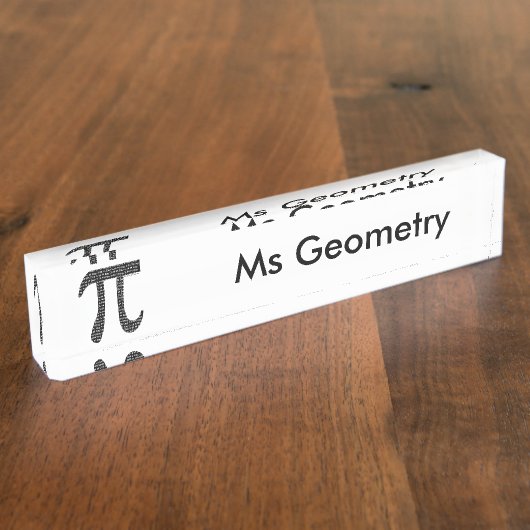 Porte-nom Pour Bureau Pi simple (Taille)