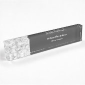 Porte-nom Pour Bureau Pierre de marbre gris moderne