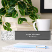 Porte-nom Pour Bureau Pierre de marbre gris moderne