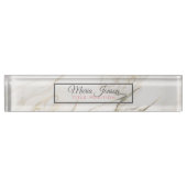 Porte-nom Pour Bureau Pierre de marbre moderne (Devant)