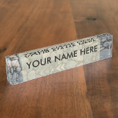 Porte-nom Pour Bureau Pierres de plage Coques Galets Rochers Peinture Ar (Taille)