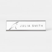 Porte-nom Pour Bureau Pilates Pose Côté Pli (Devant)