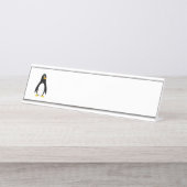 Porte-nom Pour Bureau Pingouin (Devant)