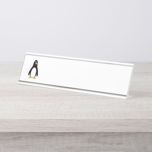 Porte-nom Pour Bureau Pingouin (Devant)