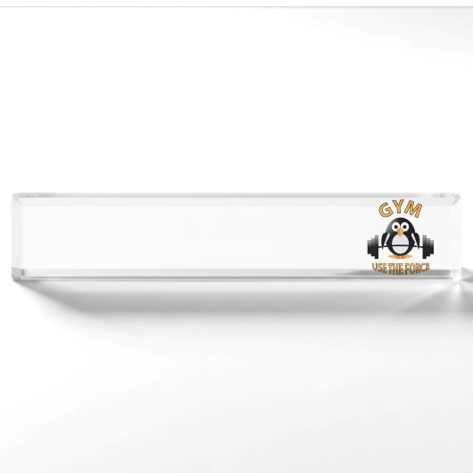 Porte-nom Pour Bureau Pingouin avec cloche (Devant)