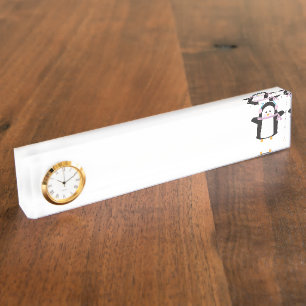 Porte-nom Pour Bureau Pingouin chilien