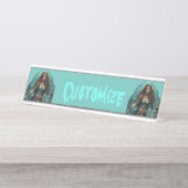 Porte-nom Pour Bureau Pirate Mermaid Lady Thunder_Cove (Devant)