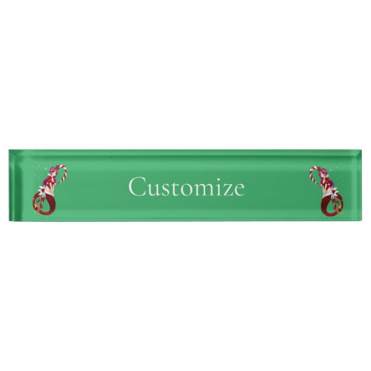 Porte-nom Pour Bureau Pixie de Noël Mermaid Thunder_Cove (Devant)