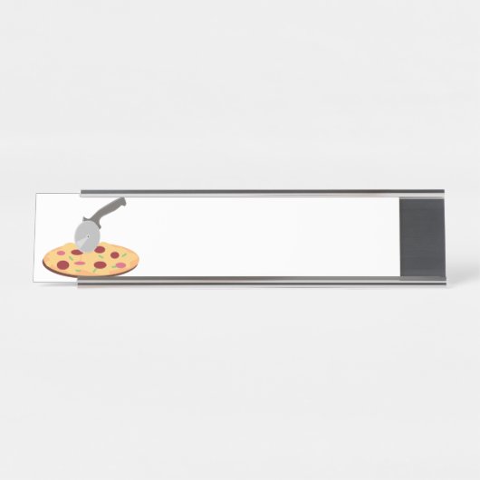 Porte-nom Pour Bureau Pizza (Devant)