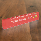 Porte-nom Pour Bureau Pizza slice (Taille)