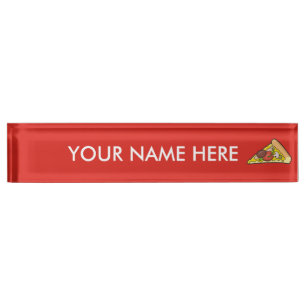 Porte-nom Pour Bureau Pizza slice