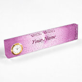 Porte-nom Pour Bureau Plafond rose
