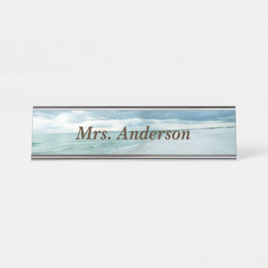 Porte-nom Pour Bureau Plage de la Floride (Devant)