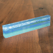 Porte-nom Pour Bureau Plage et mer (Taille)