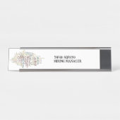 Porte-nom Pour Bureau Plain Moderne White Hiring Manager Nom du bureau P (Devant)