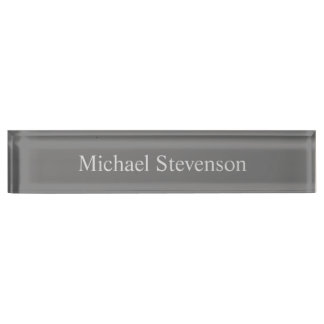 Porte-nom Pour Bureau Plaine moderne minimaliste gris