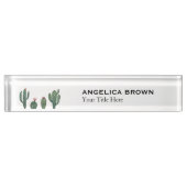 Porte-nom Pour Bureau Plantes de Cactus (Devant)