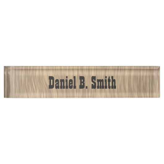 Porte-nom Pour Bureau Plaque d'affichage en bois fané occidental personn (Devant)