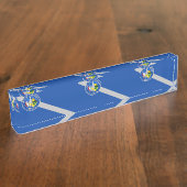 Porte-nom Pour Bureau Plaque de bureau patriotique avec Drapeau de Las V (Taille)