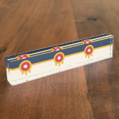 Porte-nom Pour Bureau Plaque de bureau patriotique avec Drapeau de Tulsa (Taille)