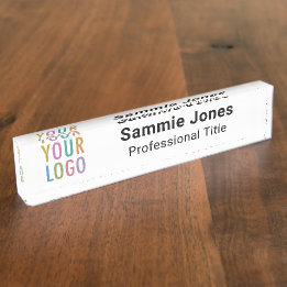 Porte-nom Pour Bureau Plaque de nom de bureau et table acrylique avec lo