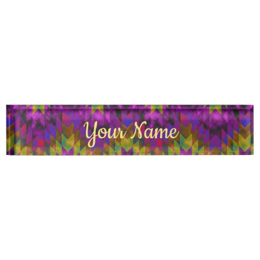 Porte-nom Pour Bureau Plaque de nom du bureau amérindien (Devant)