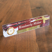 Porte-nom Pour Bureau Plaque de nom du bureau en marbre (Taille)