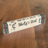 Porte-nom Pour Bureau Plaque de nom du bureau Kokopelli (Taille)