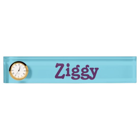 Porte-nom Pour Bureau Plaque de nom du bureau Ziggy (Devant)