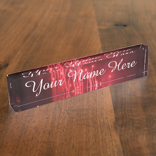 Porte-nom Pour Bureau Plaque de nom Fireworks (Taille)