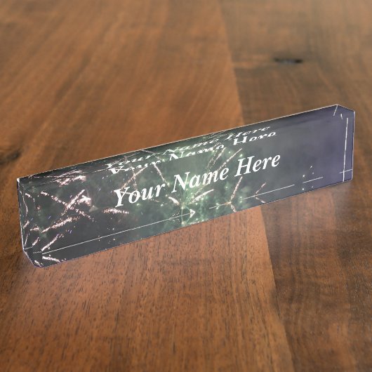 Porte-nom Pour Bureau Plaque de nom Fireworks (Taille)