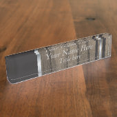 Porte-nom Pour Bureau Plaque de nom manotique rustique (Taille)