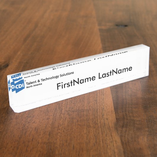 Porte-nom Pour Bureau Plaque d'identification (Taille)