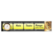 Porte-nom Pour Bureau Plaque d'identification de bande de film avec (Devant)