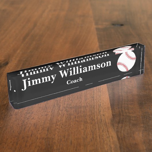 Porte-nom Pour Bureau Plaque d'identification de bureau de base-ball (Taille)