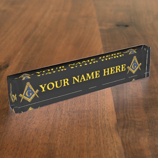 PORTE-NOM POUR BUREAU PLAQUE D'IDENTIFICATION DE BUREAU DE MAÇONS (Taille)